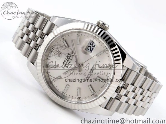 MiroTime 0331 Neat DateJust 41 126334 C+F 1:1 Best Edition 904L Steel Silver Dial on SS Jubilee Bracelet VR 1389